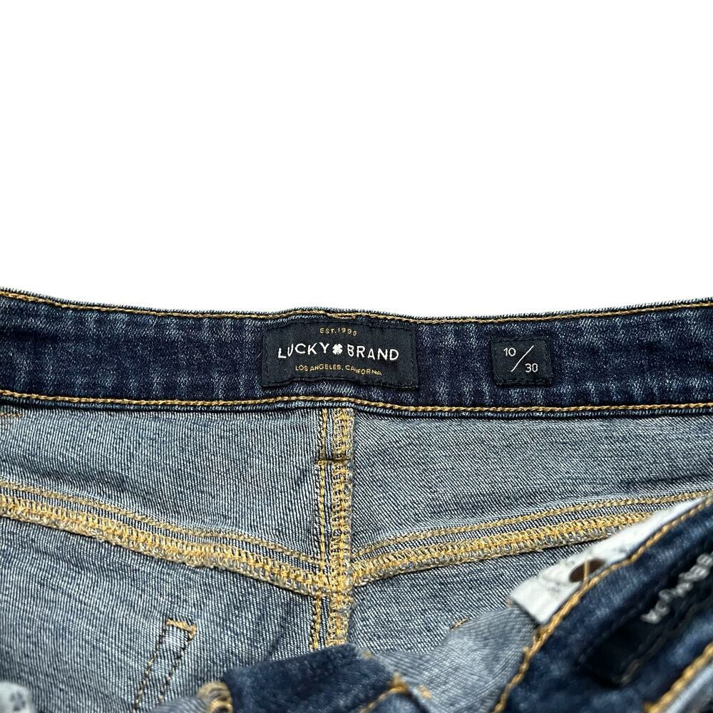 LUCKY BRAND Women's Bermuda Size 10/30 Medium Wash Jean Shorts - Picture 3 of 9